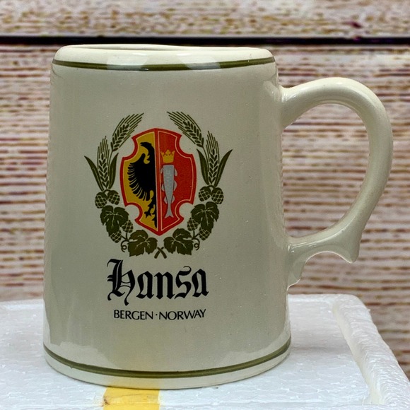 Hansa Bergen Norway Franklin Porcelain Tankard of World Breweries Mug - Picture 1 of 6